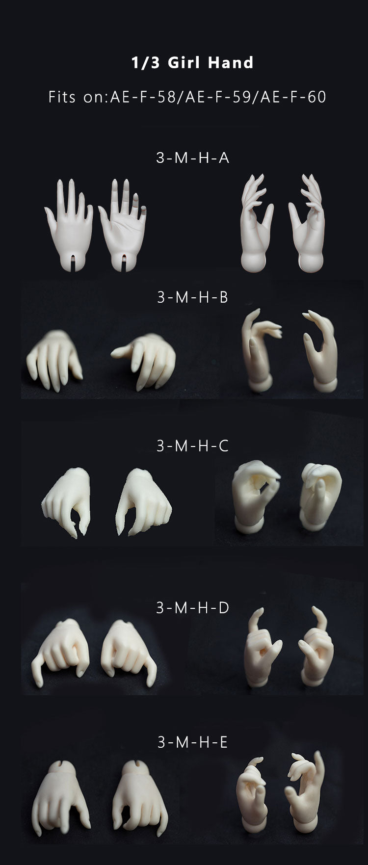 1/3 HAND PARTS | PREORDER | PART